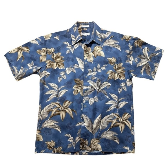 Pierre Cardin Other - Vintage Pierre Cardin Hawaiian Short Sleeve Shirt Blue Men's Medium